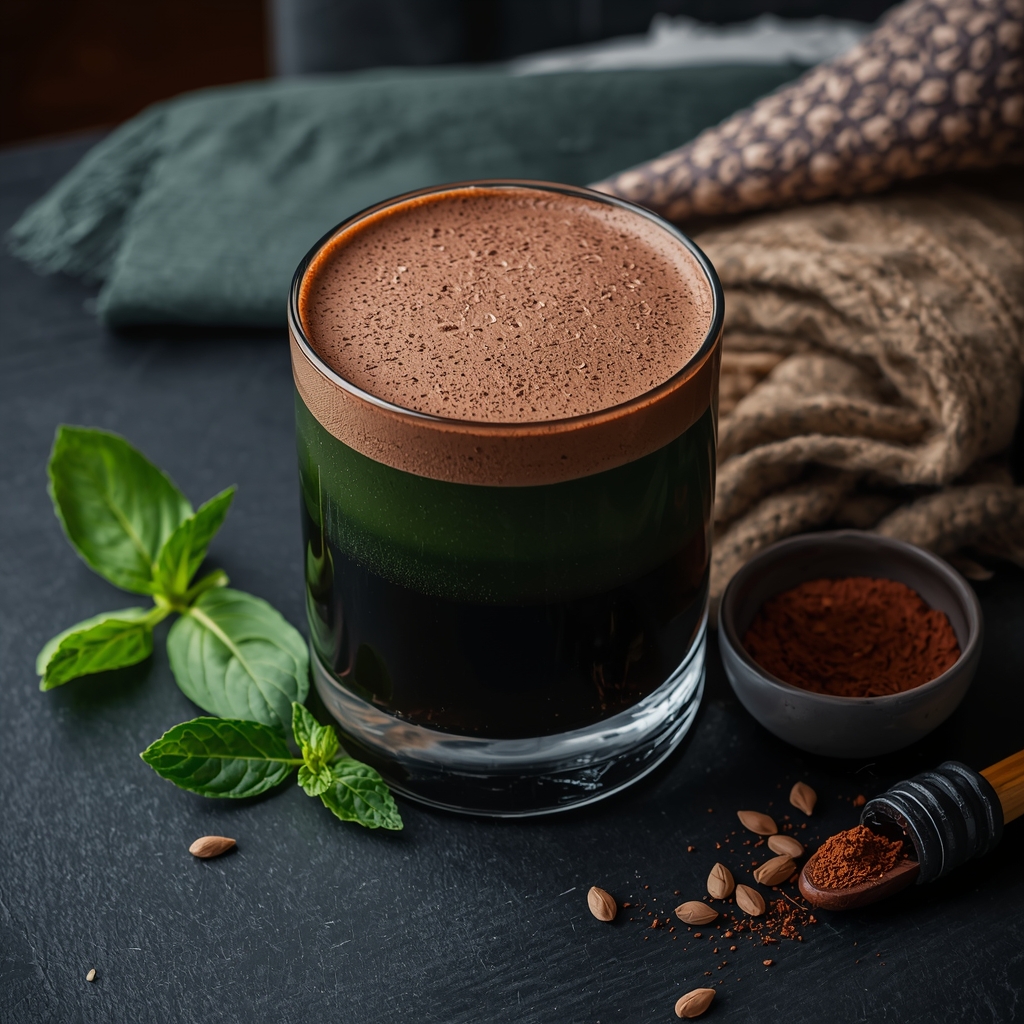 lucid origin hyper realistic close up editorial food photography of a deep forest green magne 2