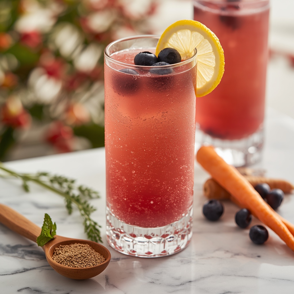 Skin Integrity Glow — The Rose-Gold Smoothie for the Skin Condition Most Doctors Whisper About lucid origin hyper realistic close up editorial food photography of a deep rose amber skin in 3