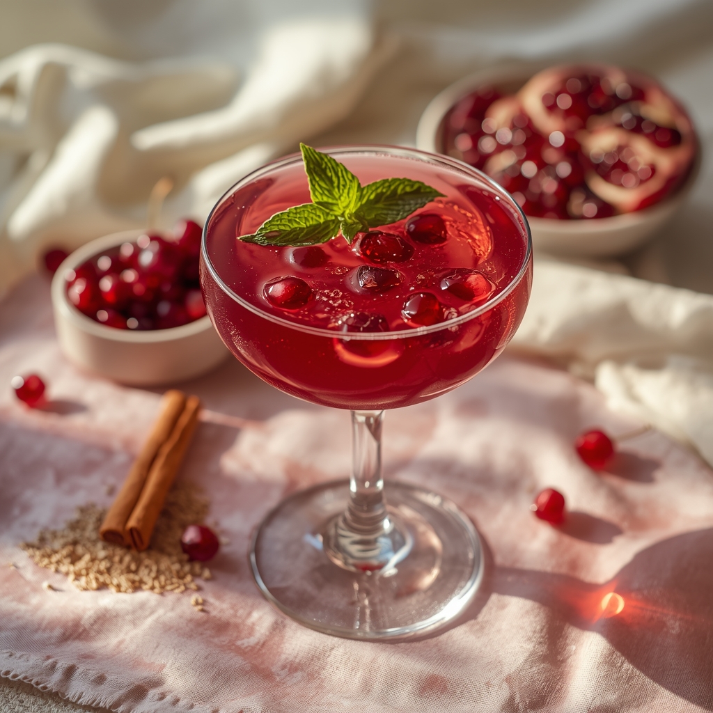 Inverse Calm Elixir โ The Triple-Action Sip for Hidradenitis Suppurativa lucid origin hyper realistic close up editorial food photography of a deep rose pink silky hi 1