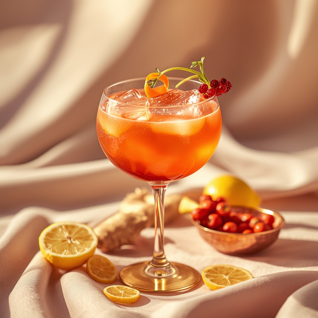 lucid origin hyper realistic close up editorial food photography of a glowing sunset orange c 0