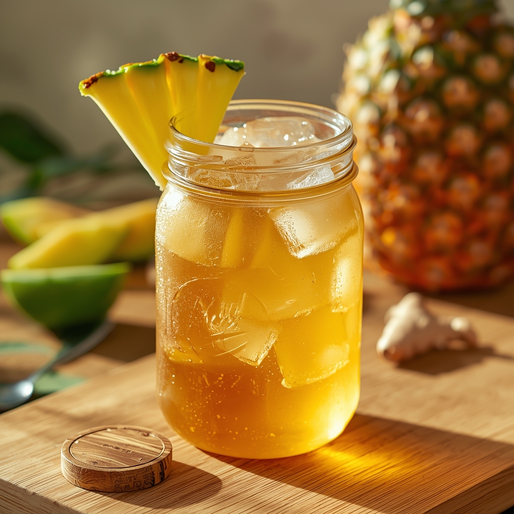 lucid origin hyper realistic close up editorial food photography of a golden yellow peach tro 0