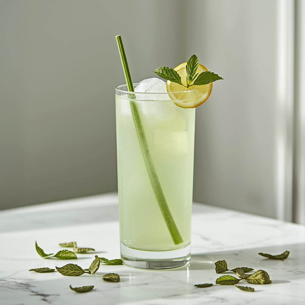 Ginkgo Focus Stream: The Ancient Brain Tonic That Targets Cerebral Microcirculation for Real ADHD Focus lucid origin hyper realistic close up editorial food photography of a pale jade green cerebra 0
