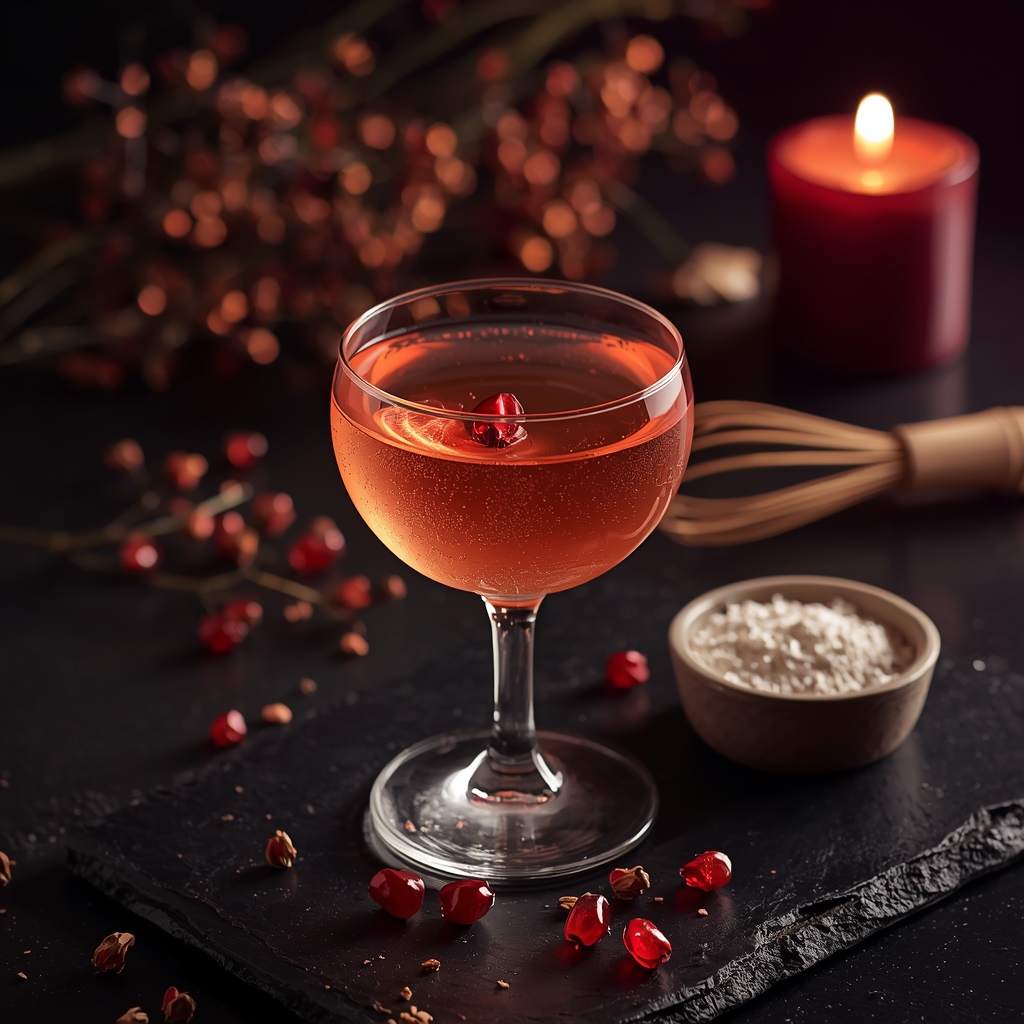 Cardiac Ebb Elixir — The 8-Ounce Cardio-Nutritional Sip for Diastolic Heart Function lucid origin hyper realistic close up editorial food photography of a refined pale amber rose 3