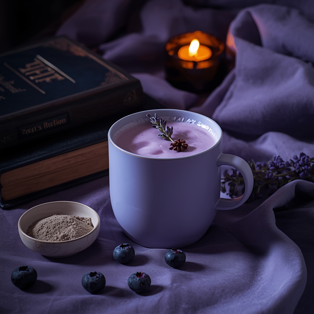 lucid origin hyper realistic close up editorial food photography of a soft lavender violet lo 1