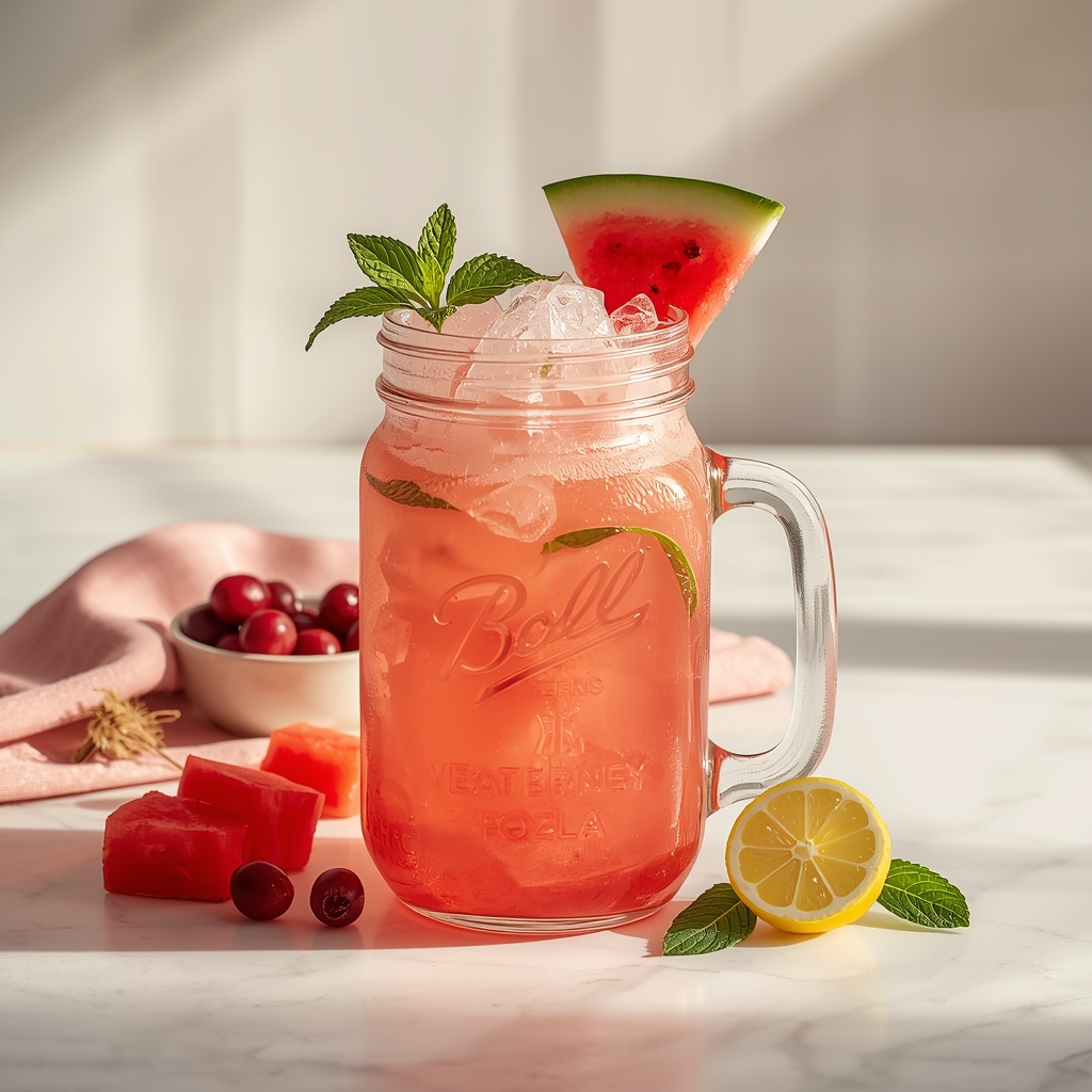 Watermelon Jade Kidney Flush — The Gorgeous Pink Drink That Flushes, Protects, and Resets Your Kidneys in 5 Minutes lucid origin hyper realistic close up editorial food photography of a stunning bright salmon 0 copie