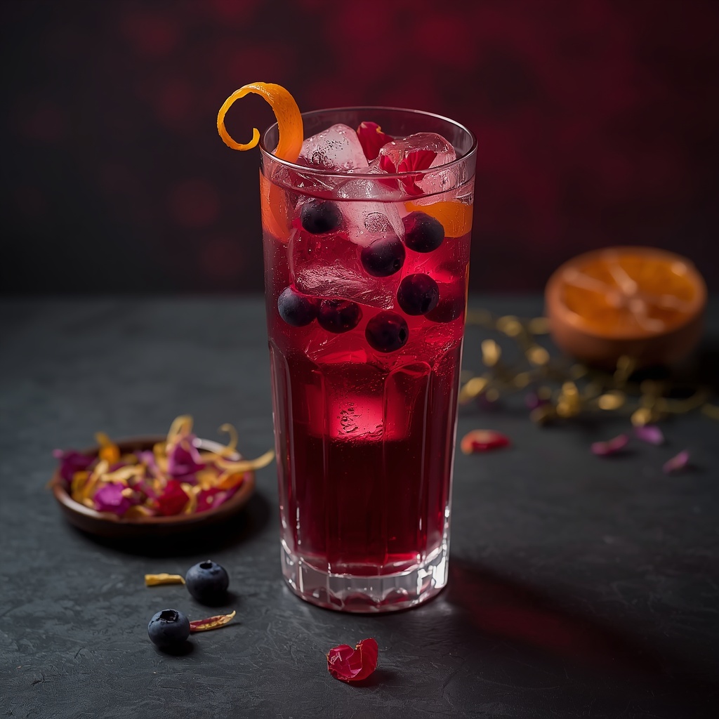 Vein Lift Infusion — The Rosy Daily Sip That Targets Heavy Legs and Spider Veins lucid origin hyper realistic close up editorial food photography of a stunning deep ruby red 0