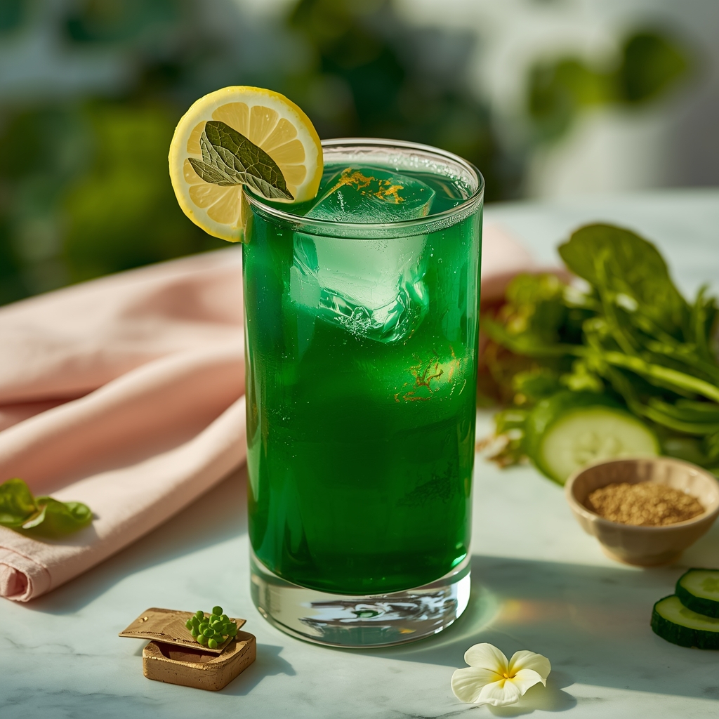 lucid origin hyper realistic close up editorial food photography of a vibrant deep emerald gr 0