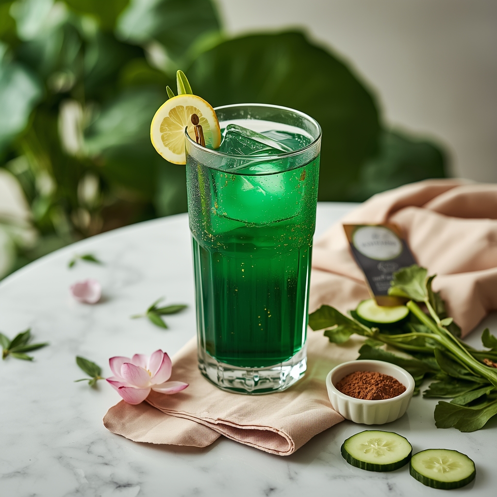 lucid origin hyper realistic close up editorial food photography of a vibrant deep emerald gr 2