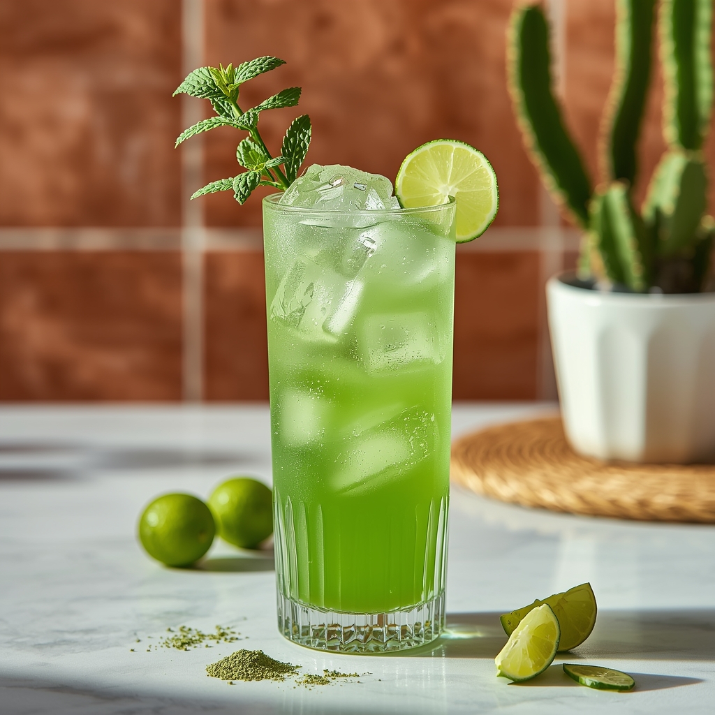lucid origin hyper realistic close up editorial food photography of a vibrant jade green nopa 0