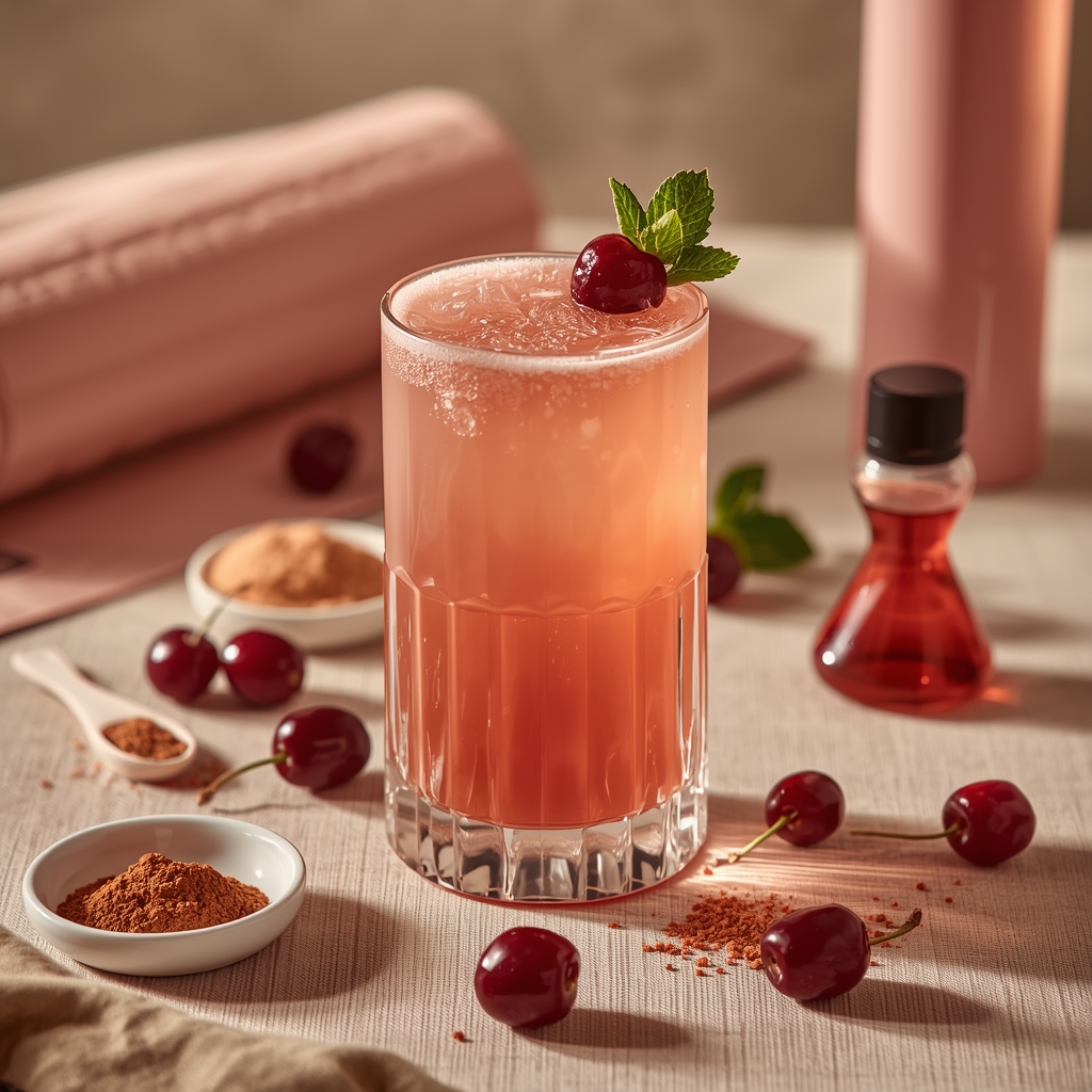 lucid origin hyper realistic close up editorial food photography of a warm coral pink collage 0