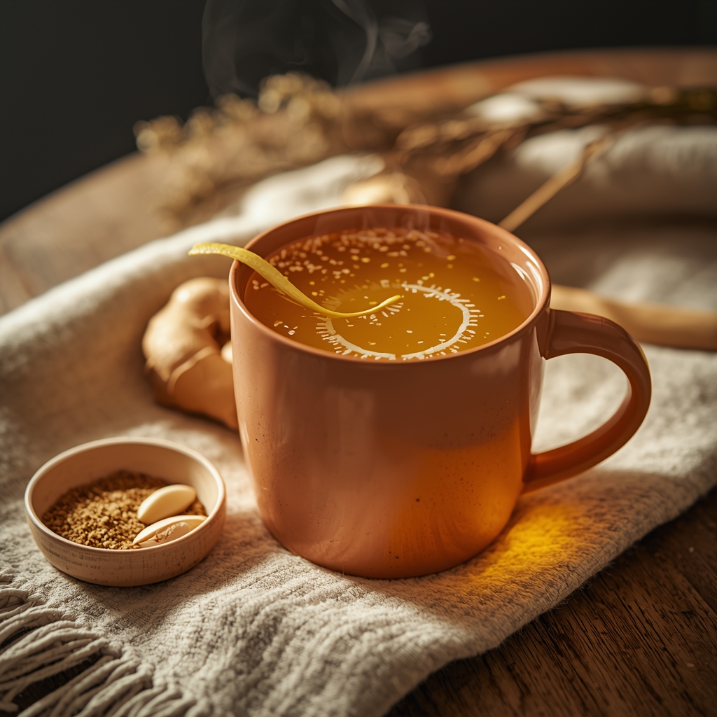 lucid origin hyper realistic close up editorial food photography of a warm golden amber sinus 1