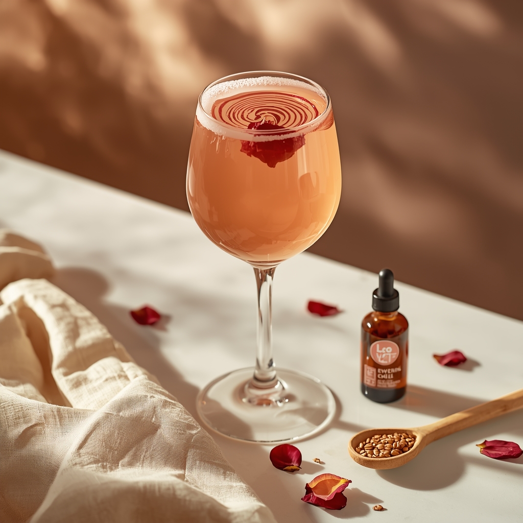 lucid origin hyper realistic close up editorial food photography of a warm rose peach elixir 0 copie