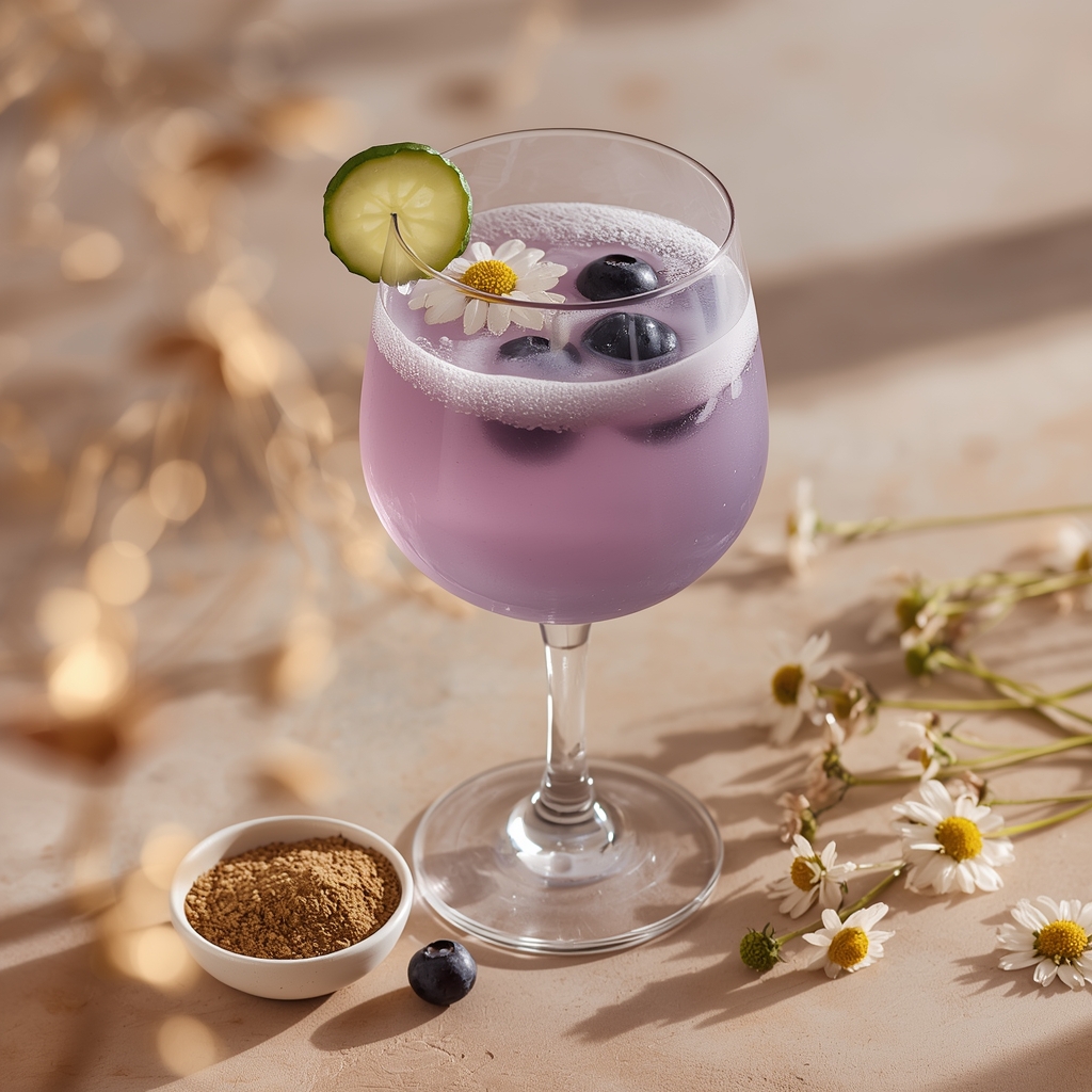lucid origin hyper realistic editorial food photography of a soft pale violet blue low histam 2