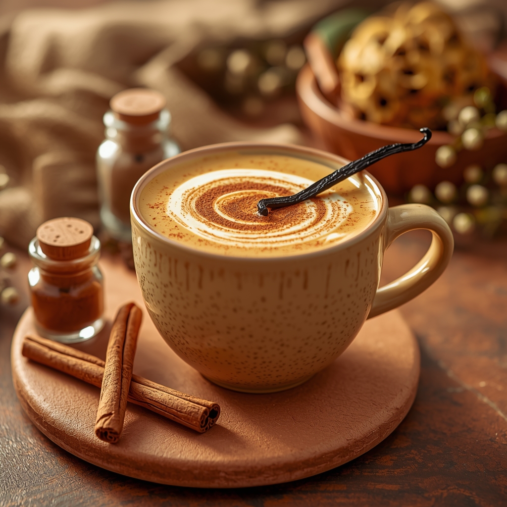 lucid origin hyper realistic editorial lifestyle food photography of a creamy caramel gold ad 2