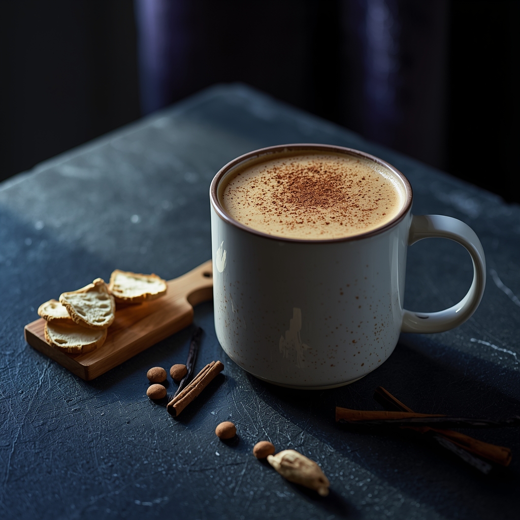 lucid origin hyper realistic editorial lifestyle food photography of a warm creamy oat milk c 0