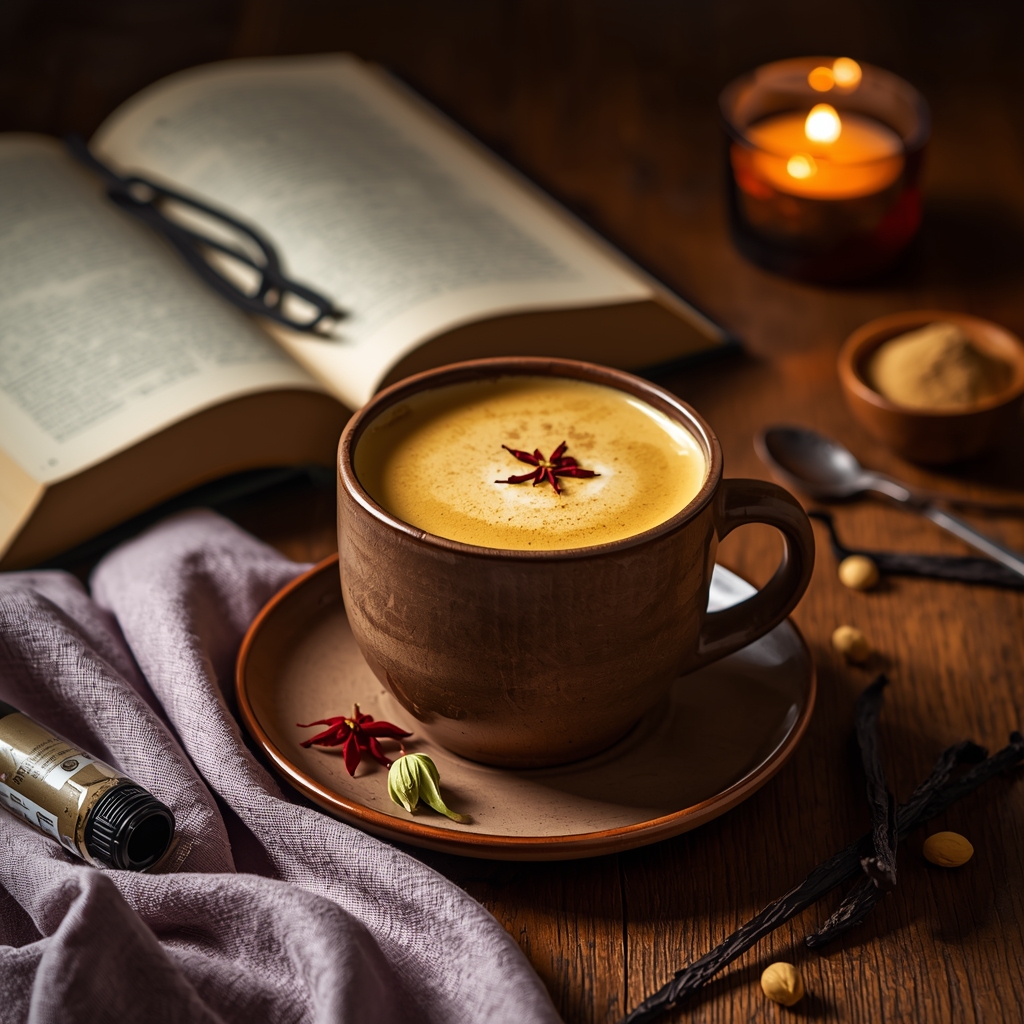 lucid origin hyper realistic editorial lifestyle food photography of a warm golden cream saff 0