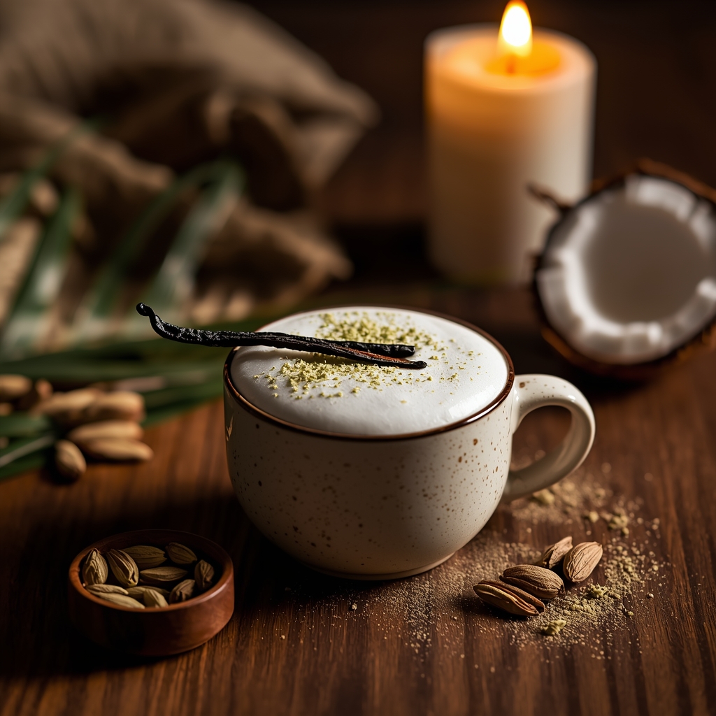 lucid origin hyper realistic editorial lifestyle food photography of a warm ivory kava dusk d 2