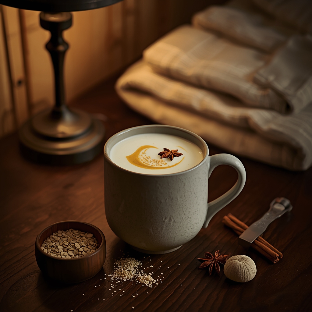 lucid origin hyper realistic editorial lifestyle food photography of a warm oat cream valeria 2
