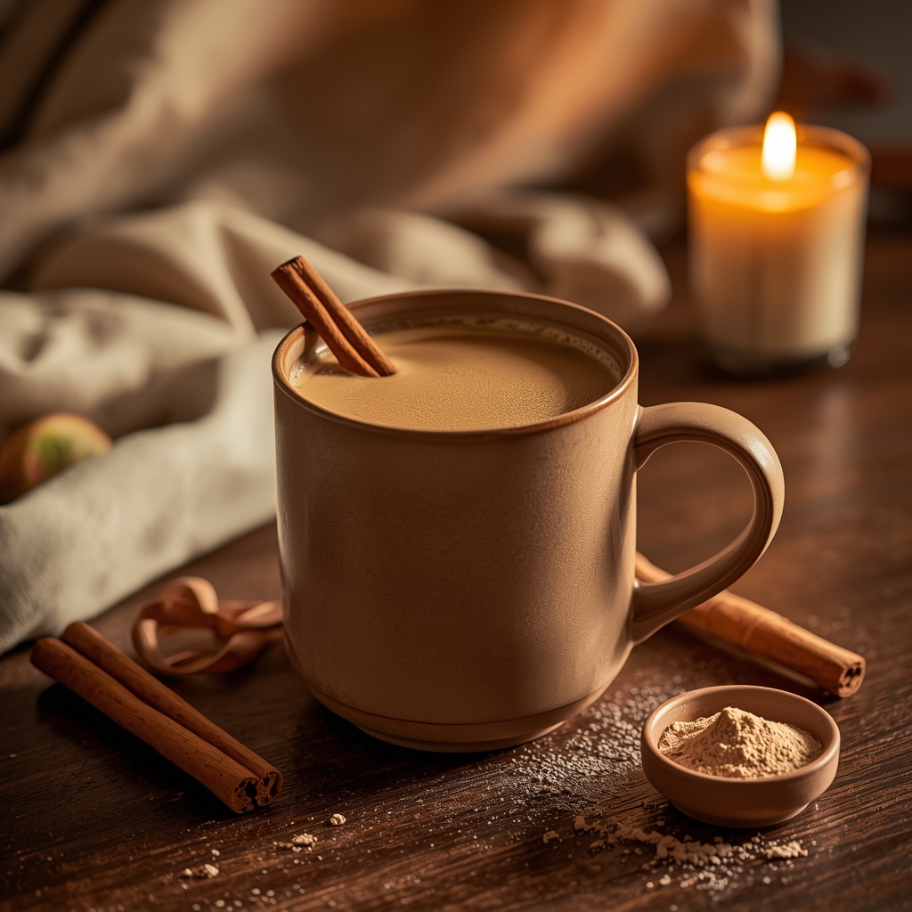 lucid origin hyper realistic editorial lifestyle food photography of a warm velvety cinnamon 0