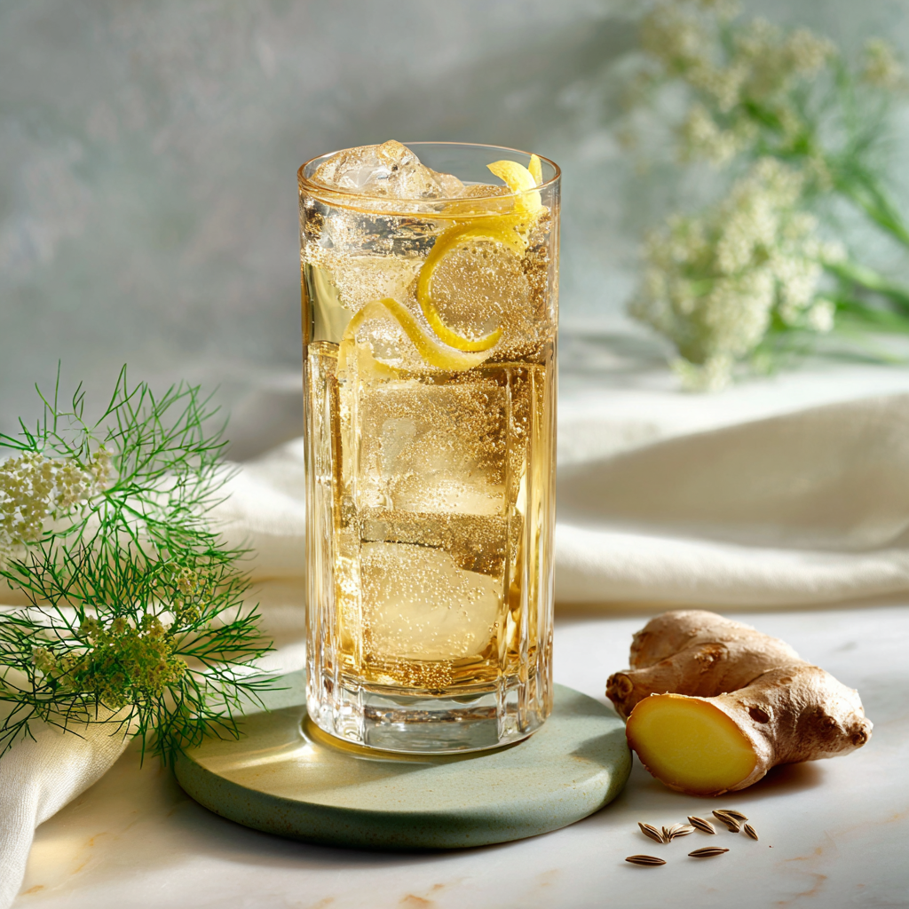 Ginger-Fennel Bloat Buster Tonic — Your Sparkling Secret Weapon Against Bloating treemaal hyper realistic close up editorial food photography 94af9967 a8e2 458a 89ed 232eb3ab99f6 1