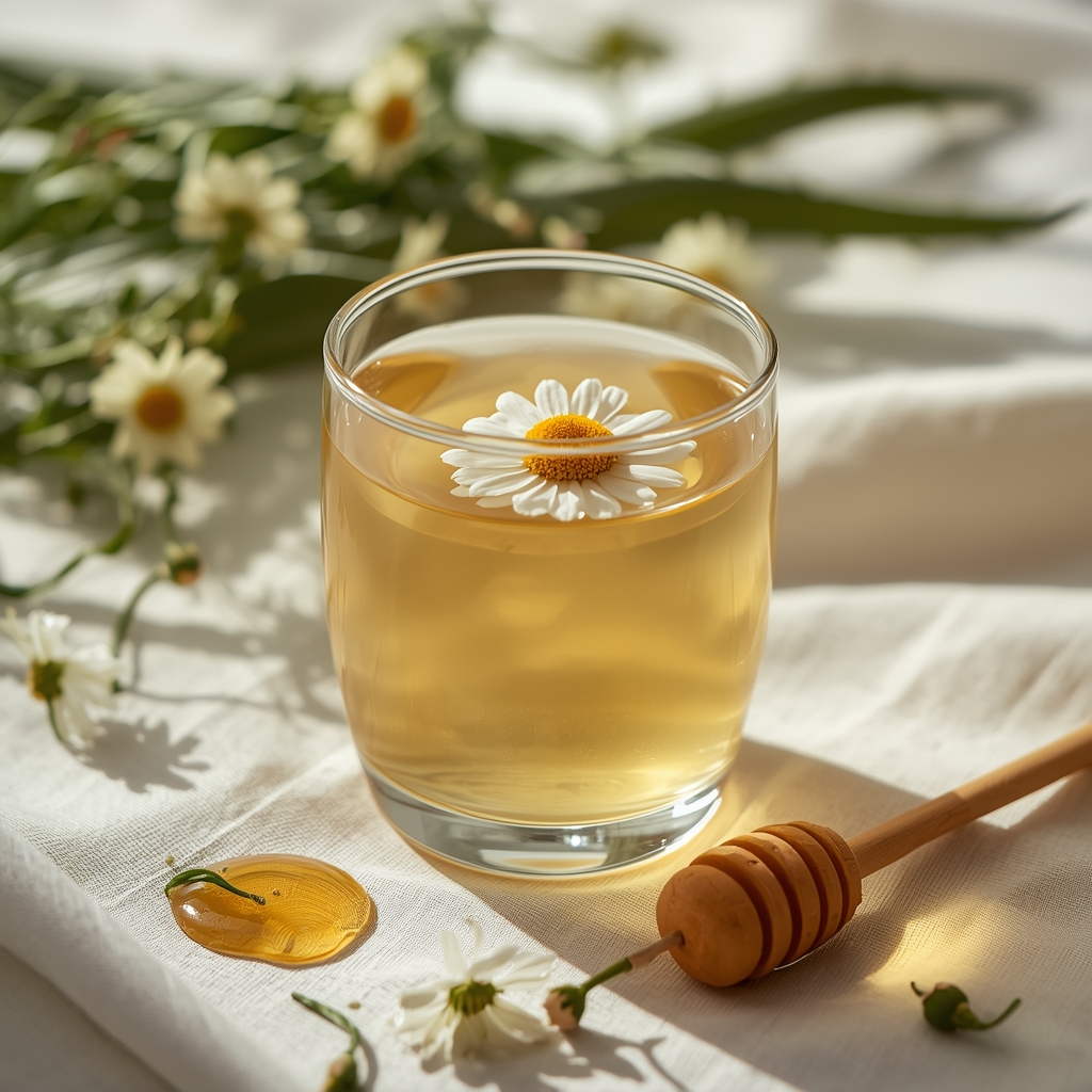 Oral Calm Cascade โ A Soothing Sip for the Burning Mouth of Oral Lichen Planus lucid origin hyper realistic close up editorial food photography of a soft pale gold mucosal 0