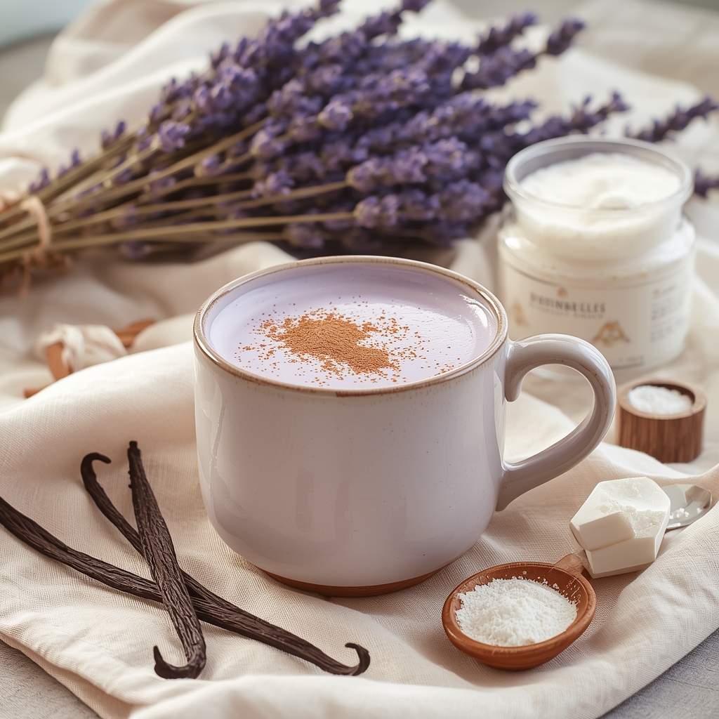 Loop Release Elixir — An NAC and Inositol Sip Built for the OCD Mind lucid origin hyper realistic editorial lifestyle food photography of a calming soft lavender 3
