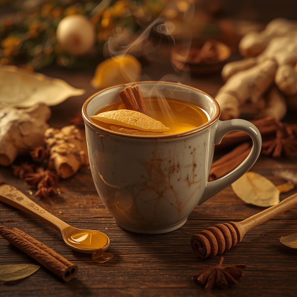 lucid origin hyper realistic editorial lifestyle food photography of a warm amber ginger cinn 1