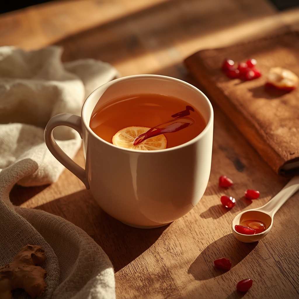 lucid origin hyper realistic editorial lifestyle food photography of a warm deep amber rose f 0