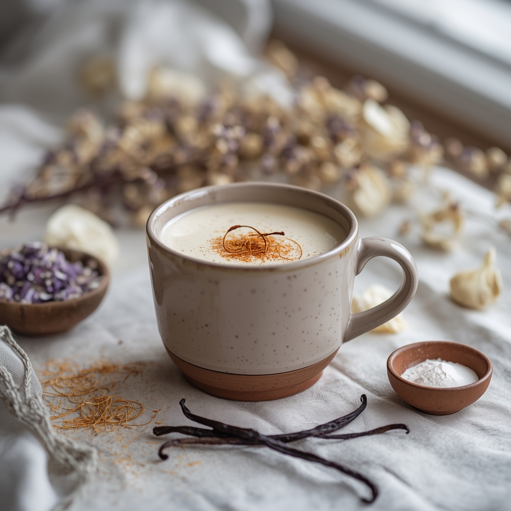 lucid origin hyper realistic editorial lifestyle food photography of a warm dusty rose lavend 3