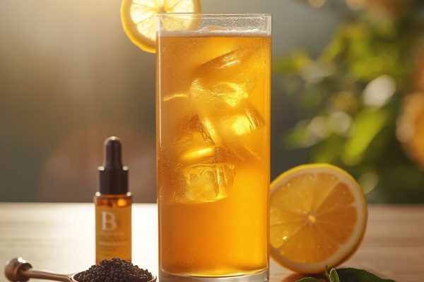 lucid origin hyper realistic close up editorial food photography of a bright golden amber mor 3