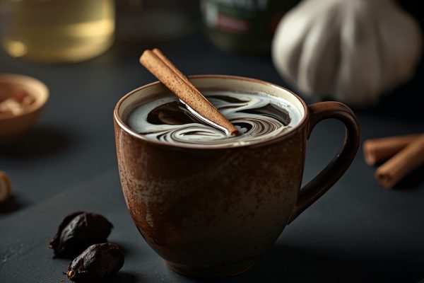 lucid origin hyper realistic close up editorial food photography of a deep charcoal brown cre 1