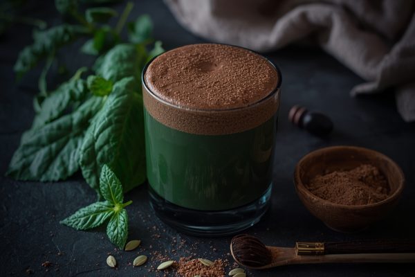 lucid origin hyper realistic close up editorial food photography of a deep forest green magne 0