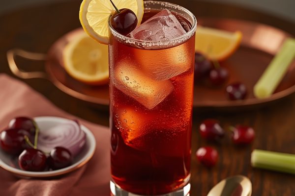 lucid origin hyper realistic close up editorial food photography of a deep ruby amber uric ur 0