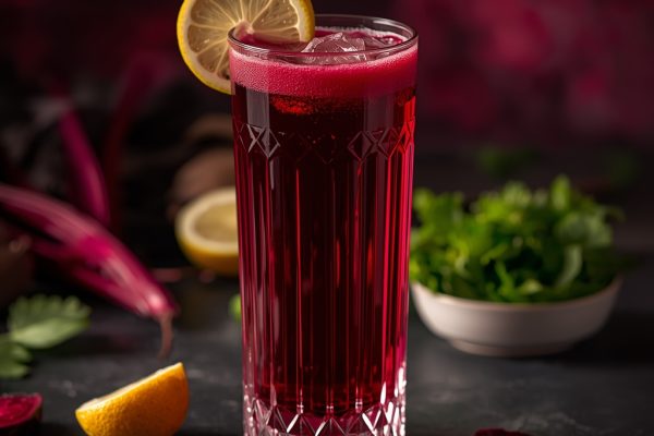 lucid origin hyper realistic close up editorial food photography of a stunning deep ruby red 2