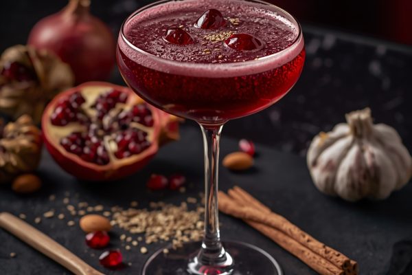 lucid origin hyper realistic close up editorial food photography of a stunning deep ruby red 3