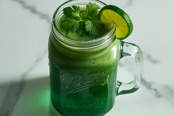 lucid origin hyper realistic close up editorial food photography of a vivid emerald green hea 3