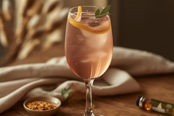 lucid origin hyper realistic close up editorial food photography of a warm rose amber ductal 3