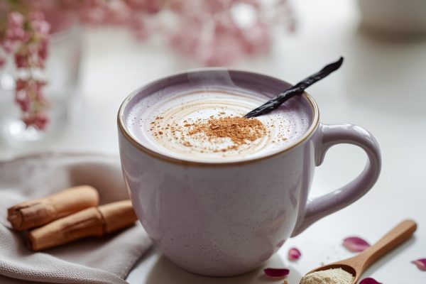 lucid origin hyper realistic editorial lifestyle food photography of a soft creamy lavender c 0
