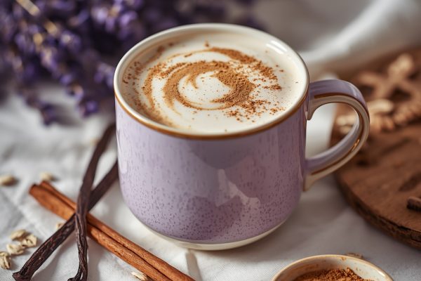 lucid origin hyper realistic editorial lifestyle food photography of a warm creamy pale laven 2