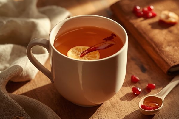 lucid origin hyper realistic editorial lifestyle food photography of a warm deep amber rose f 0